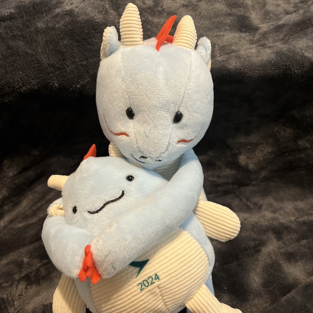 Cathay Pacific Airway'sDaddy & Baby Dragon Soft Toy 2024 Year Of The Dragon Toys - Picture 3 of 7